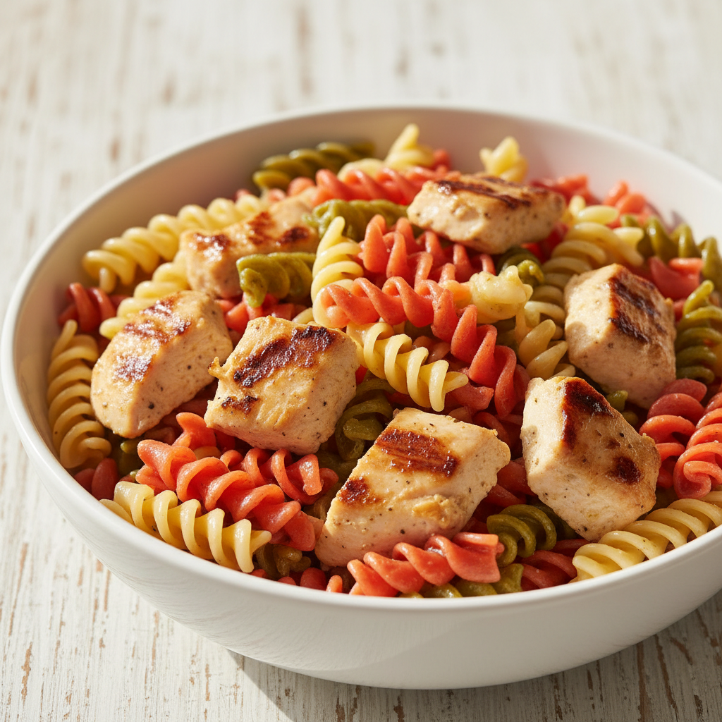 Protein Pasta salad tamfooderie.com